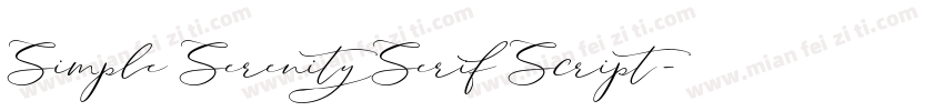 Simple Serenity Serif Script字体转换